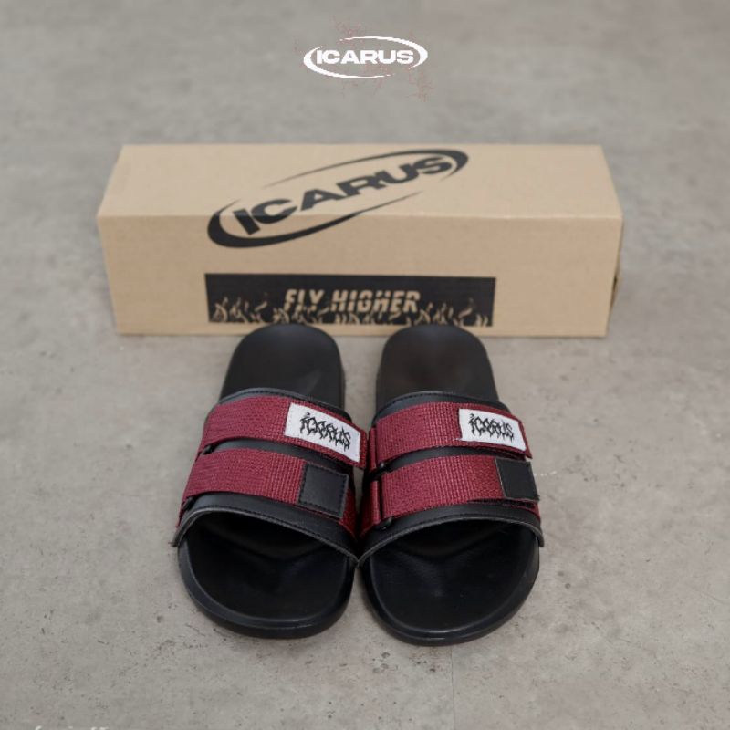 sandal slop webing pria wanita icarus footwear