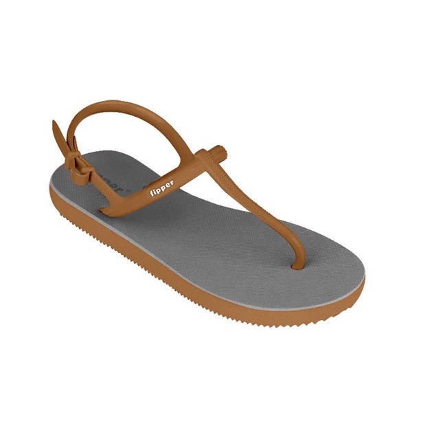 Sandal Fipper Strappy Grey Brown Twist Original