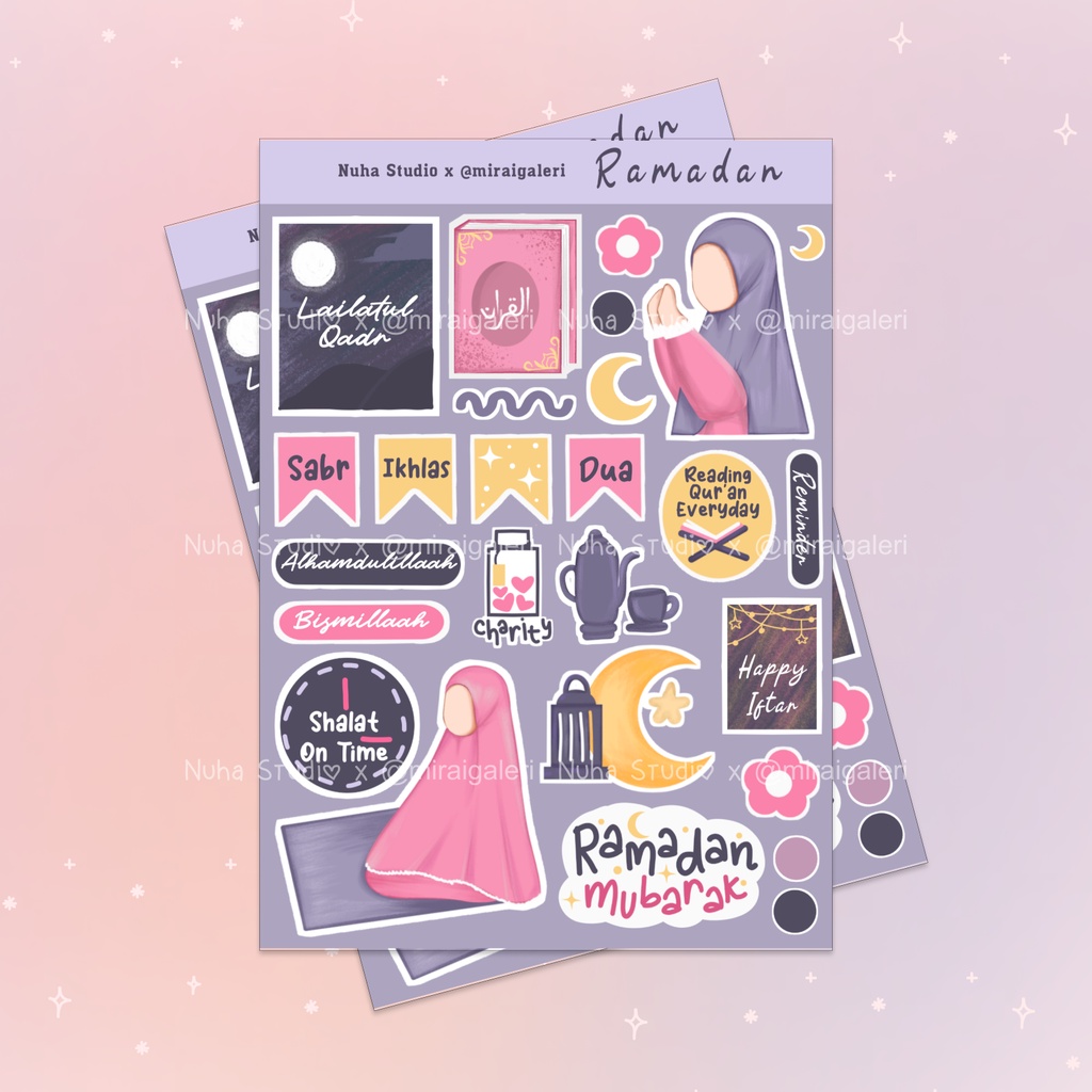 

Sticker by miraigaleri | Ramadhan No Face Faceless Muslimah Dua Lailatul Qadr Sabr Ikhlas Alquran Iftar Shalat | Aesthetic Sticker Estetik Stiker HP Laptop Botol Cute Waterproof Scrapbook Diary Journal Bujo Anti Air