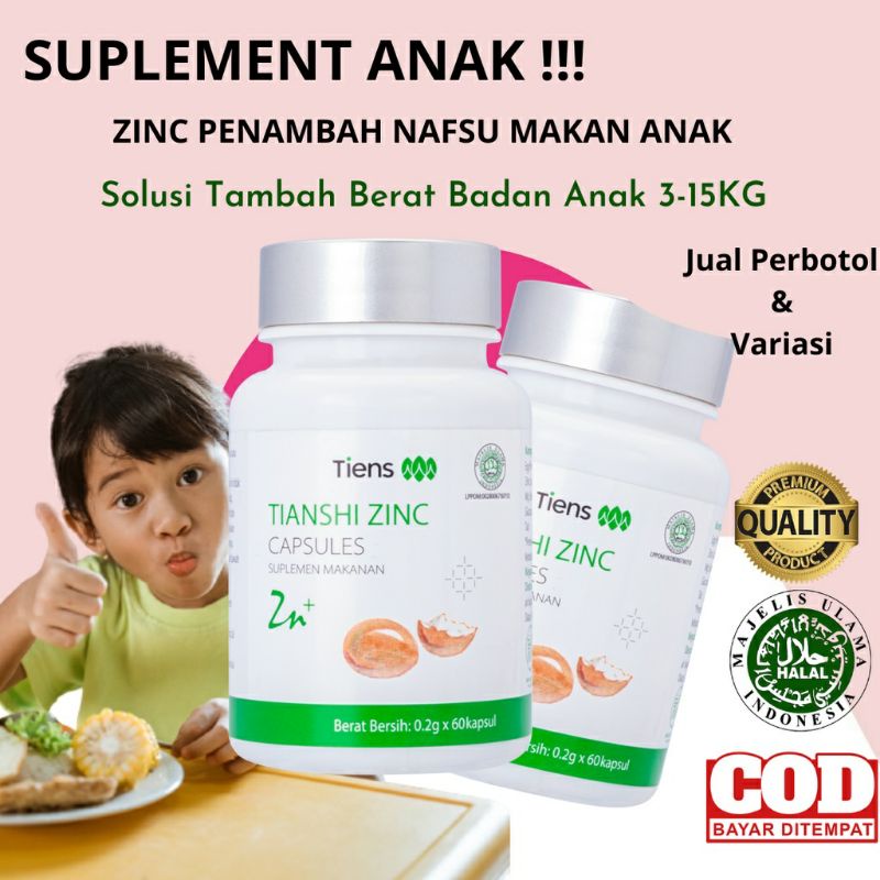 TERLARIS ZINC CAPSULES TIENS | VITAMIN PENAMBAH BERAT BADAN | OBAT PENAMBAH BB | PENAMBAH BERAT BADA