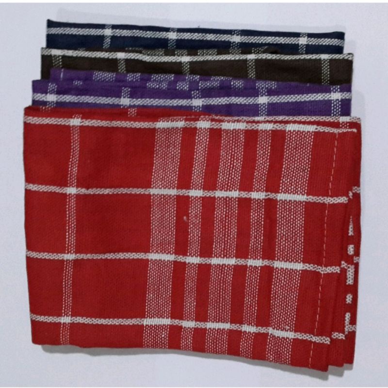 Serbet/kain lap dapur tangan kotak warna lusinan (12 pcs)