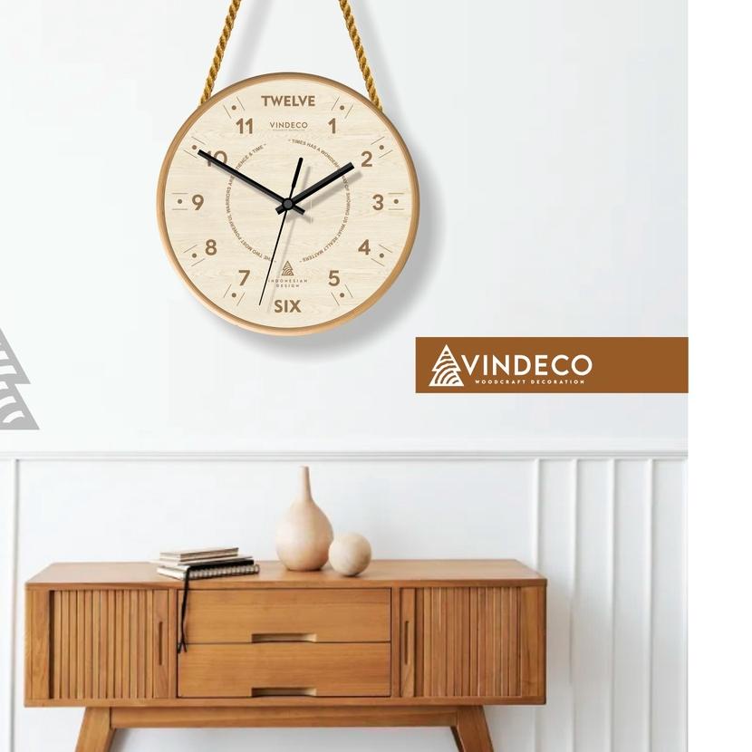 ▲ JAM DINDING GANTUNG / JAM DINDING KAYU / JAM GANTUNG / JAM KAYU GANTUNG / VINDECO / JAM VINTAGE / 