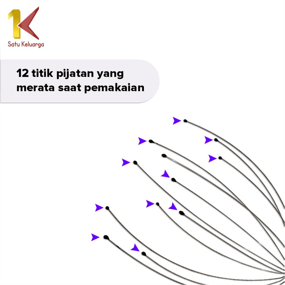 Satu Keluarga Peralat Pijat Kepala Terapi Kesehatan C636 Terapi Refleksi Kepala Massage Kesehatan Anti Sakit Kepala Pusing Portable-4