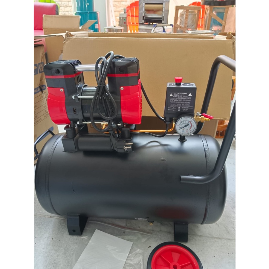 Kompresor Angin Oil-less Tanpa Oli 24Liter 1.3Hp 220v Air Compressor