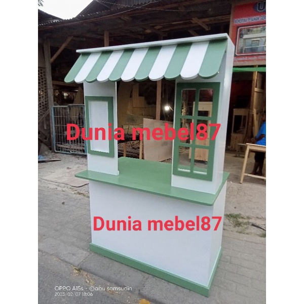 gerobak minimalis modern booth portabel booth serbaguna