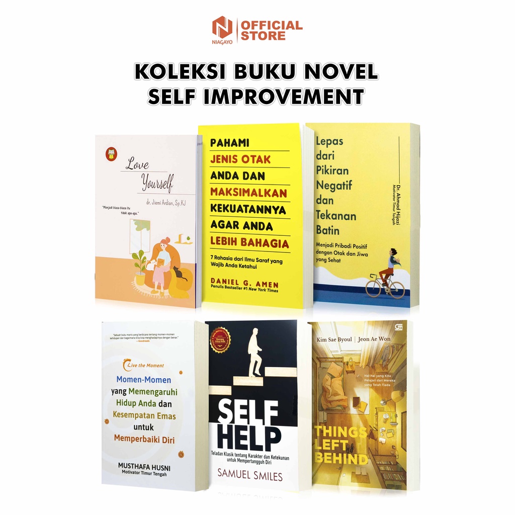 Buku Novel Love Yourself / Things Left Behind / Self Help / Pahami Jenis Otak / Momen Yang Mempengar