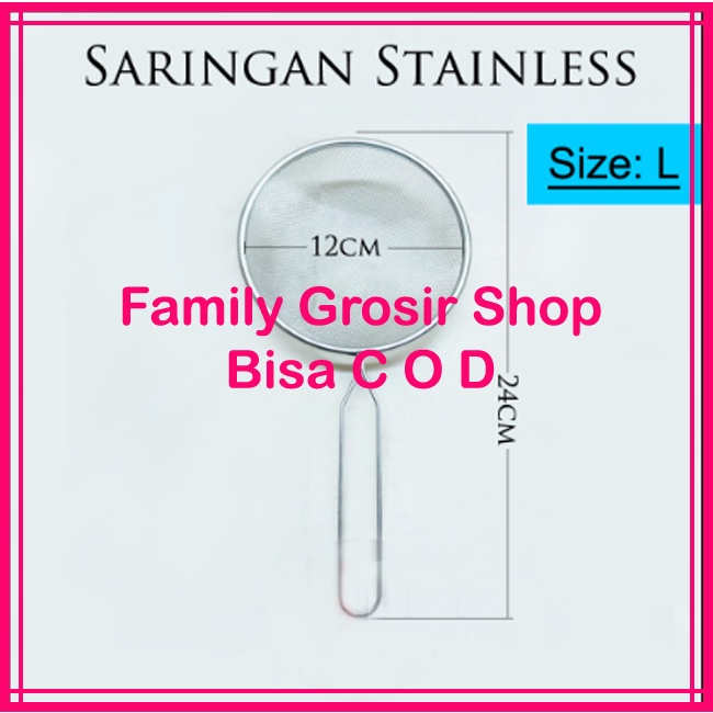 Saringan Stainless Diameter 8cm/10cm/12cm/14cm | Saringan Minyak | Saringan Teh