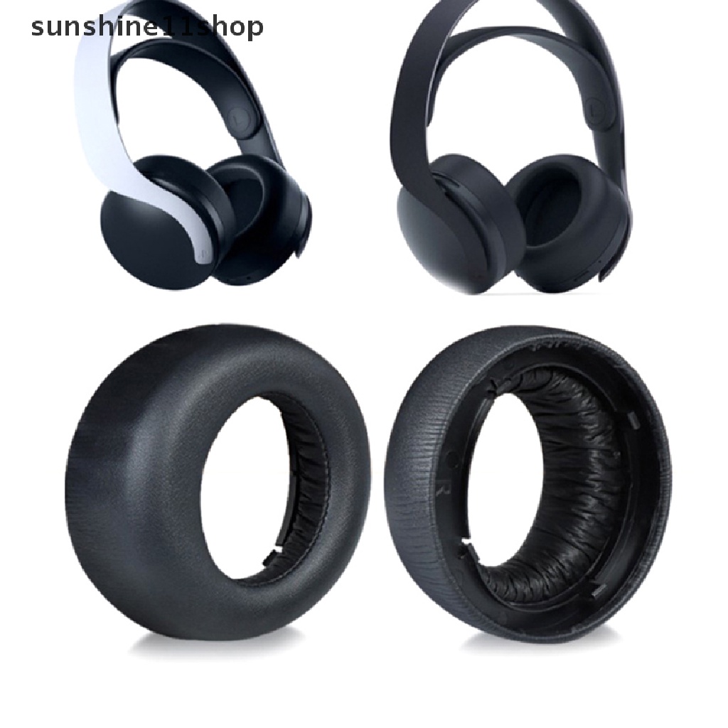 Sho Bantalan Telinga Untuk PS5 PULSE 3D Headset Pengganti Earpads Ear Cushions Ear Cover Hitam Headphone Perbaikan N