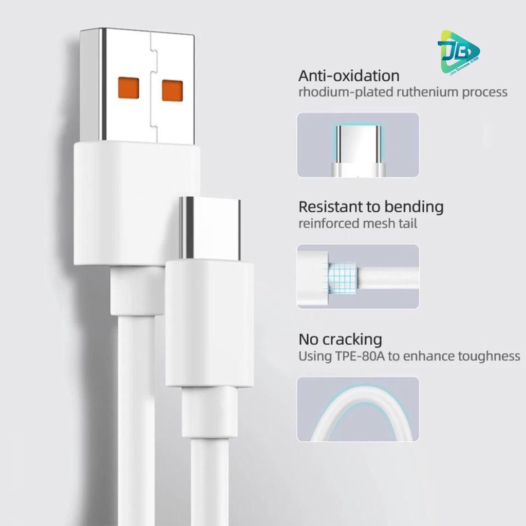 KABEL DATA XIAOMI MI NOTE 10 NOTE 9 PRO NOTE 11 PRO MI 10 MI 12 TIPE C TURBO CHARGE 5A FAST CHARGING JB7029