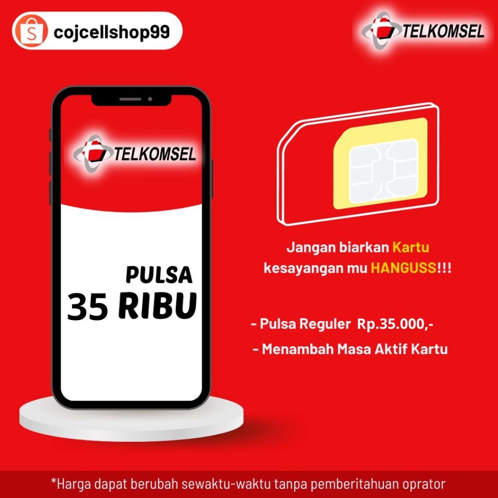 PULSA TELKOMSEL 35RB / Jual Pulsa Telkomsel 35RB