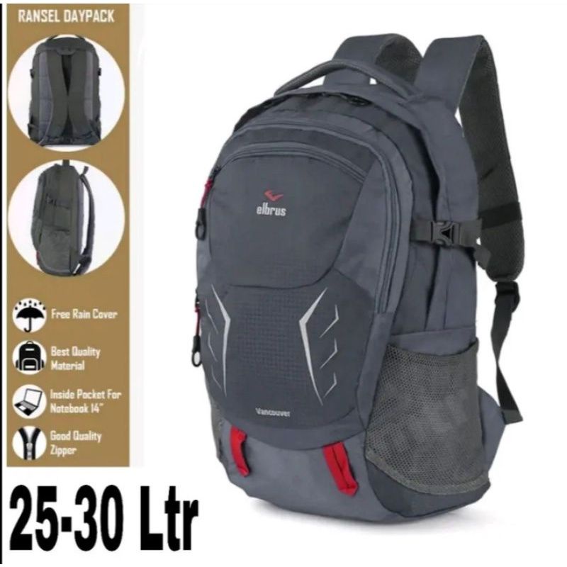 Tas Ransel Elbrus Vancouver 30L - Tas Ransel Pria - Tas Backpack Sekolah Pria