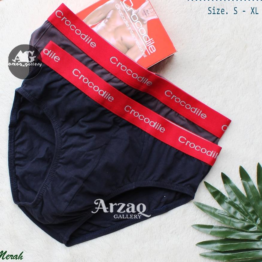 ► [ 2 pcs ] Celana Dalam Crocodile MERAH / Celana Dalam Pria / Cd Crocodile / Cd Pria / Crocodile / 