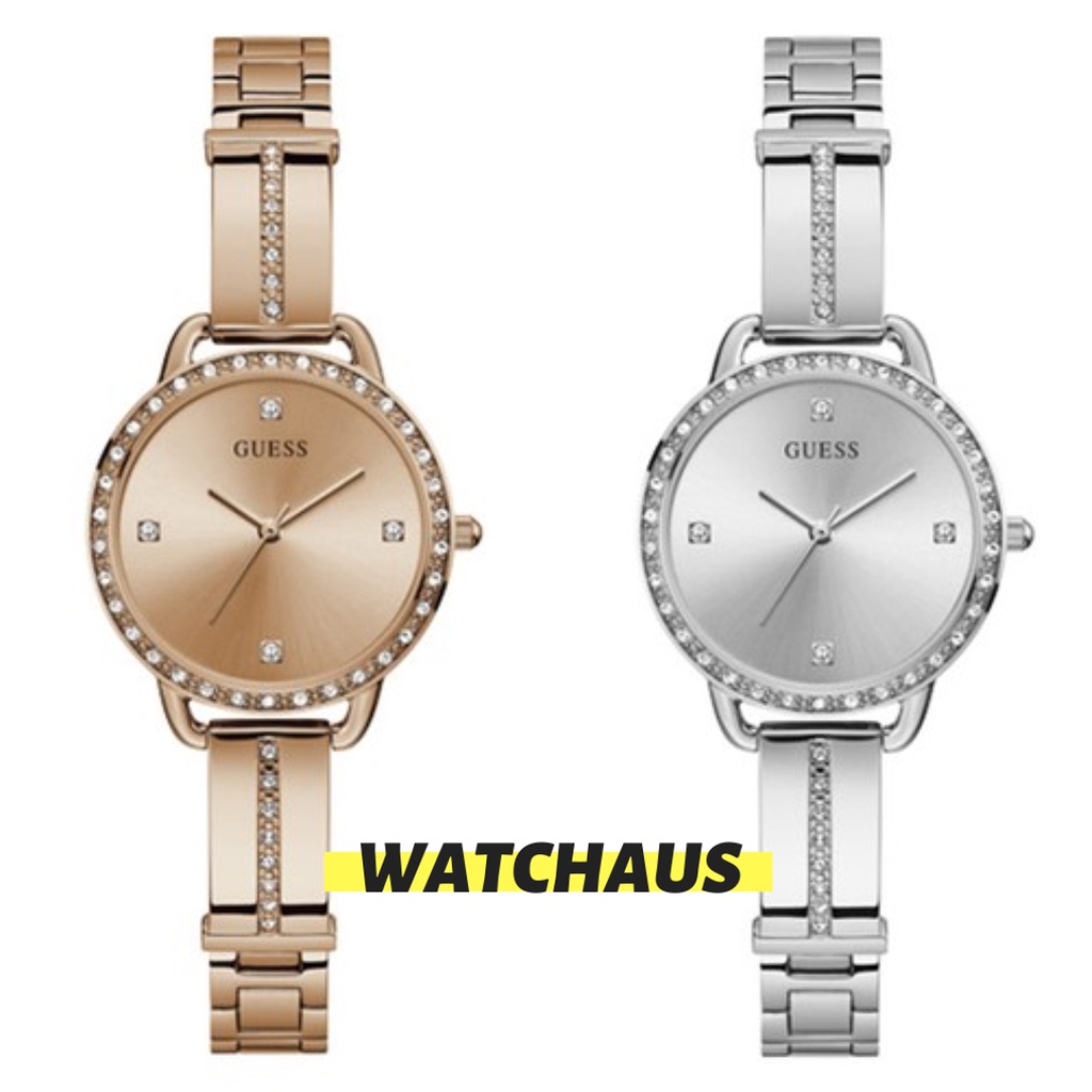 JAM TANGAN WANITA GUESS GW0022L1 GW0022L2 BELLINI ANALOG STAINLESS STRAP
