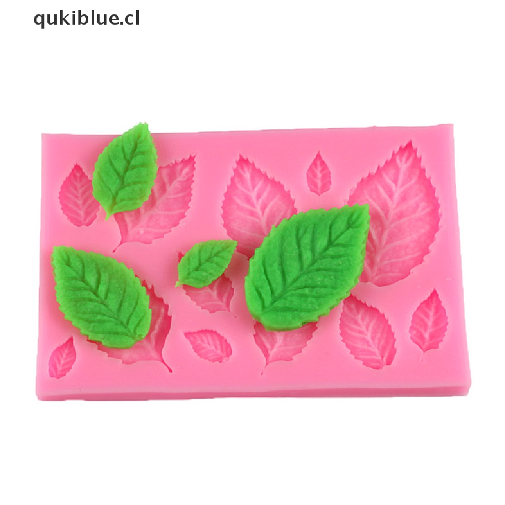 Qukiblue Leaf Shaped Silicone Mold Leaves Dekorasi Kue Fondant Cookies Cetakan Alat Baking cl