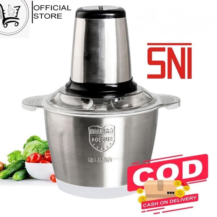 ☞ BLENDER DAGING STAINLEES STEEL 2 LITER / BLANDER FOOD CHOPPER STAINLESS / MEAT GRINDER STAINLESS P