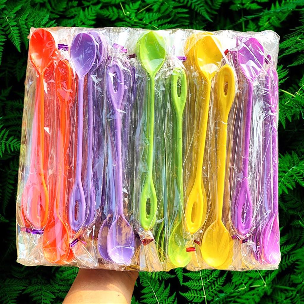 YA 507 - Sendok Plastik Es Jus Buah Kemas Plastik Souvenir Pernikahan 1PC