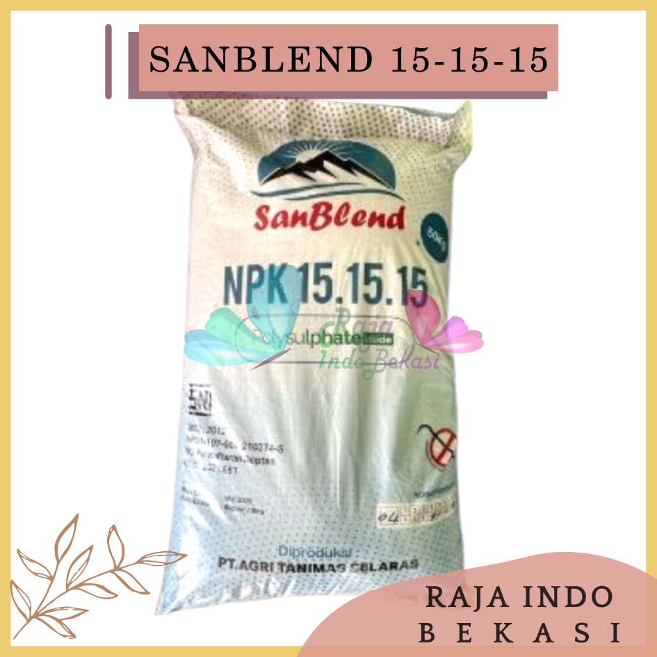 Pupuk SANBLEND 15-15-15 Kemasan 1kg Dan 500gr Butiran Compact