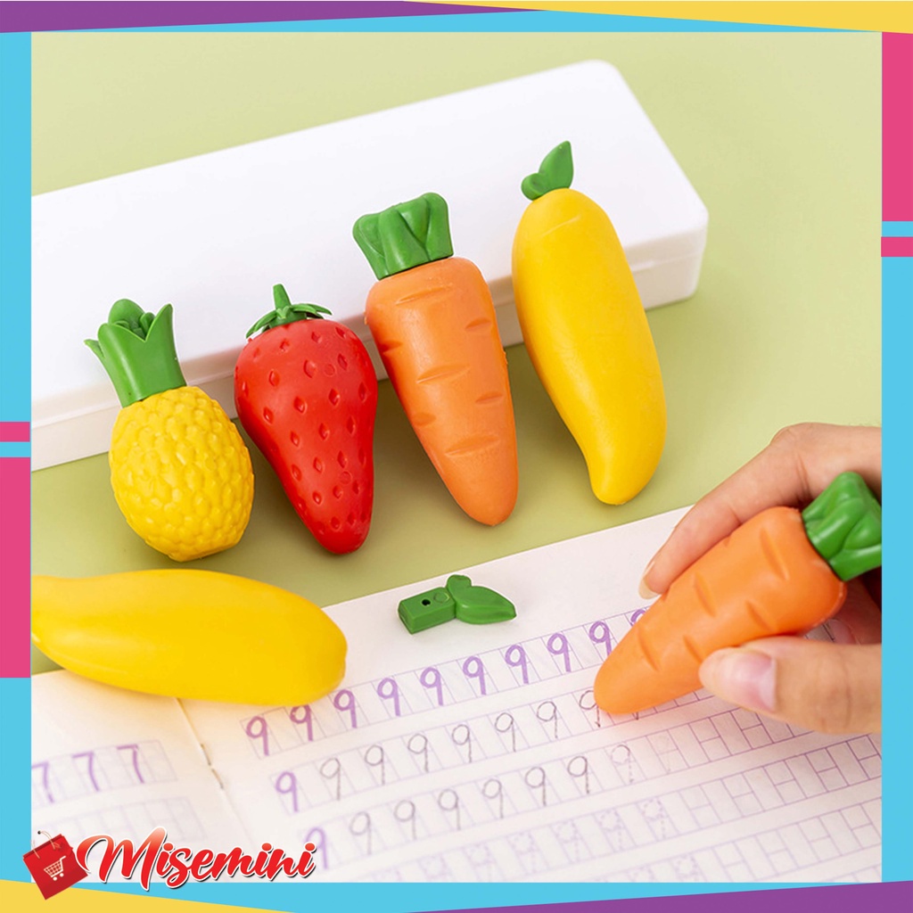 

Penghapus Pensil Karakter Buah Buahan Lucu Set 3pcs 845