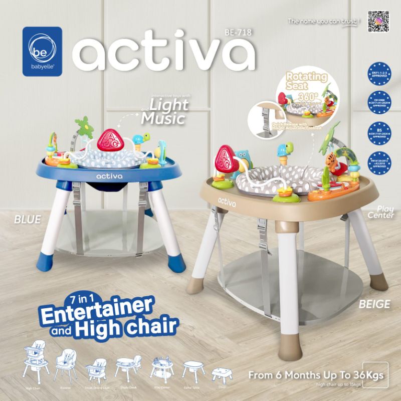 BCR27 BABYELLE 7 IN 1 KURSI MAKAN HIGH CHAIR ACTIVA BE718