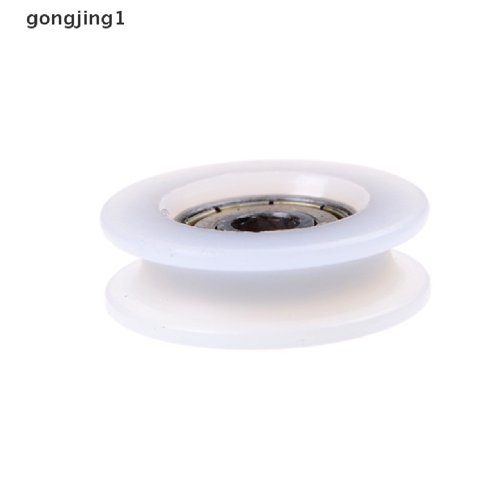 GGG New 6 * 30 * 10mm U Groove Metal Shield Nylon Pulley Wheels Roller Ball Bearings ID