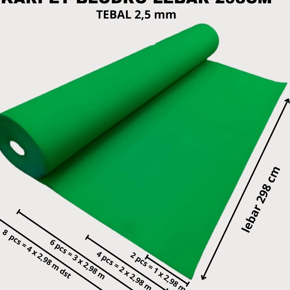 ☞ BAROKAH Karpet Bludru  cm [METERAN] Bulu Polos, Murah, Pameran, Exhibition, Alas duduk, Kasur Leba