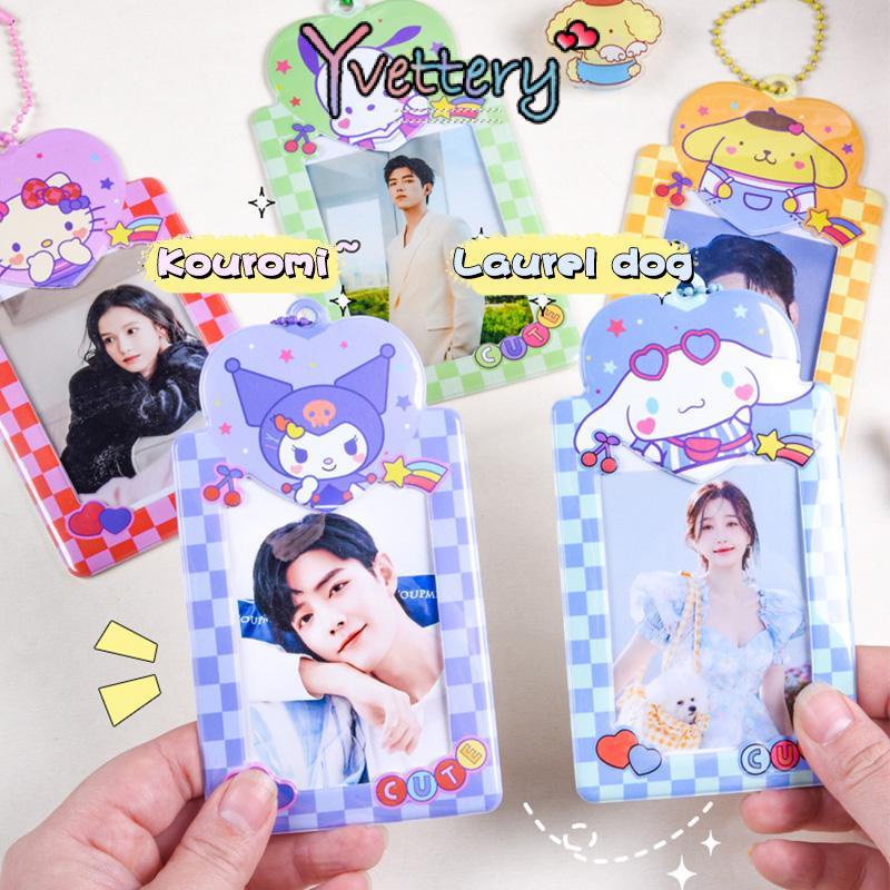 

COD❤️ SANRIO Kuromi Photocard Holder Sleeve Toploader Pochaco My Melody Pompompurin Keyring Key Holder | Photocard Holder Keyring & ID Photo Kuromi / Hello Kitty Card Kpop Costume My Melody Duckyworld Cover Toploader Frame-yy