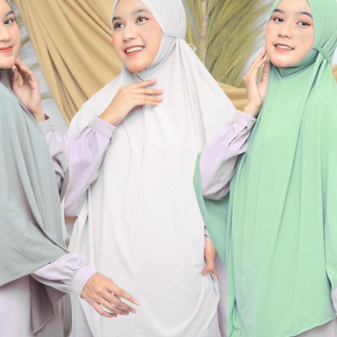 ➲ PROMO HIJAB JILBAB KHIMAR SYARI BERGO KHIMAR TALI AISYAH JUMBO JERSEY PREMIUM MURAH ◘