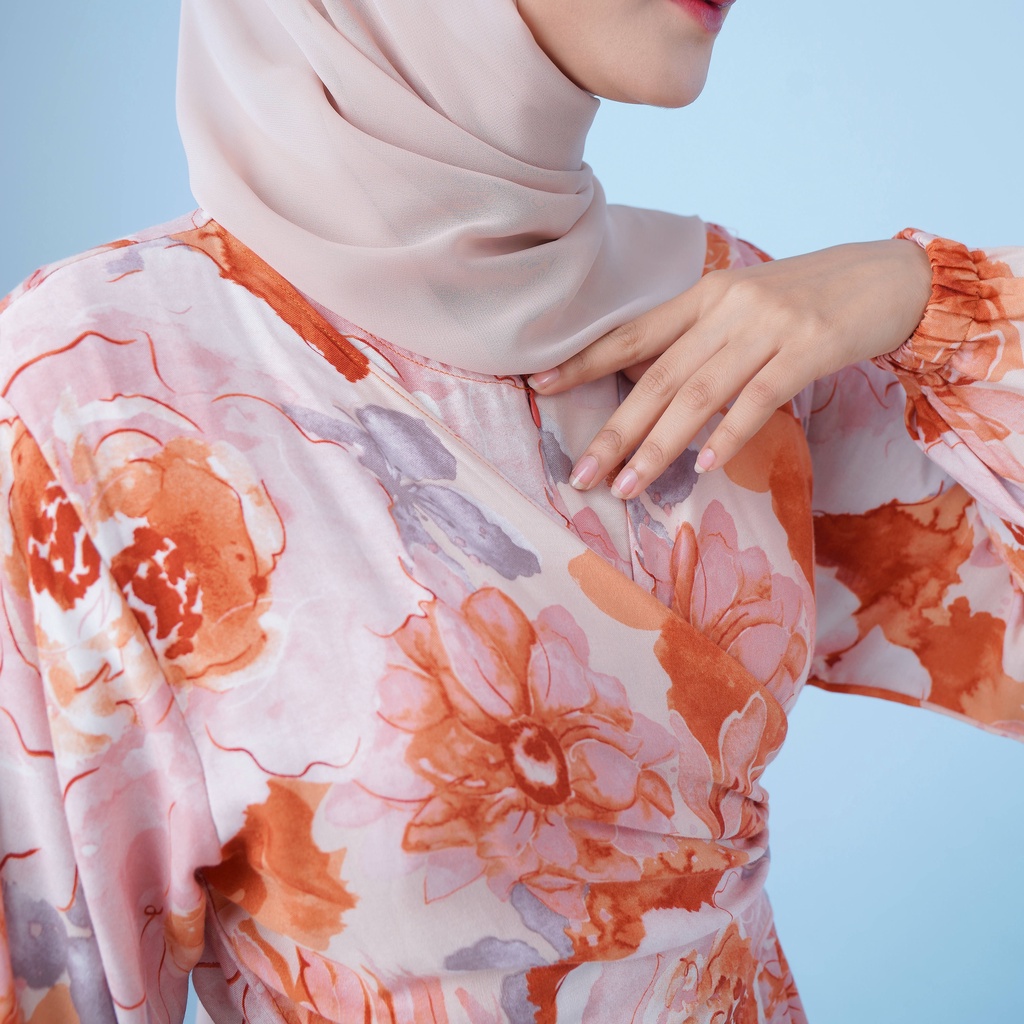 FLORA DRESS  RAYON PREMIUM DRESS CANTIK BUSUI DRESS MEWAH