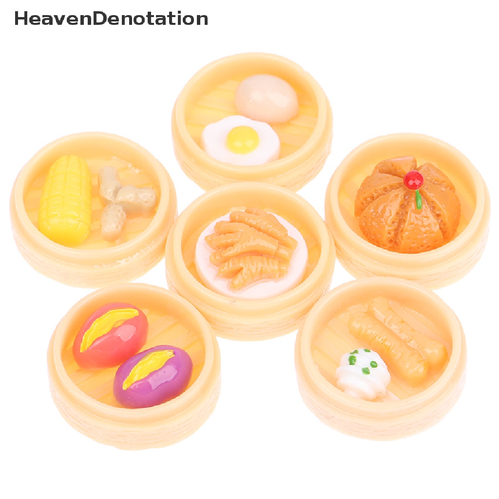 [HeavenDenotation] 10pcs Sarapan Kukus Mini Miniatur Dekorasi Rumah Boneka Mainan Edukasi HDV