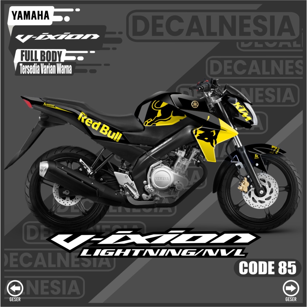 Decalnesia Stiker Decal Vixion Lightning NVL Full Body Sticker 2012 2013 2014 2015 Redbull KTM Motor