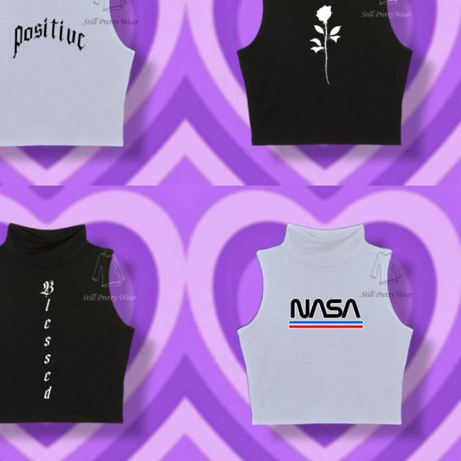 ➤  - LUEI TURTLE NECK CROP TOP ☊