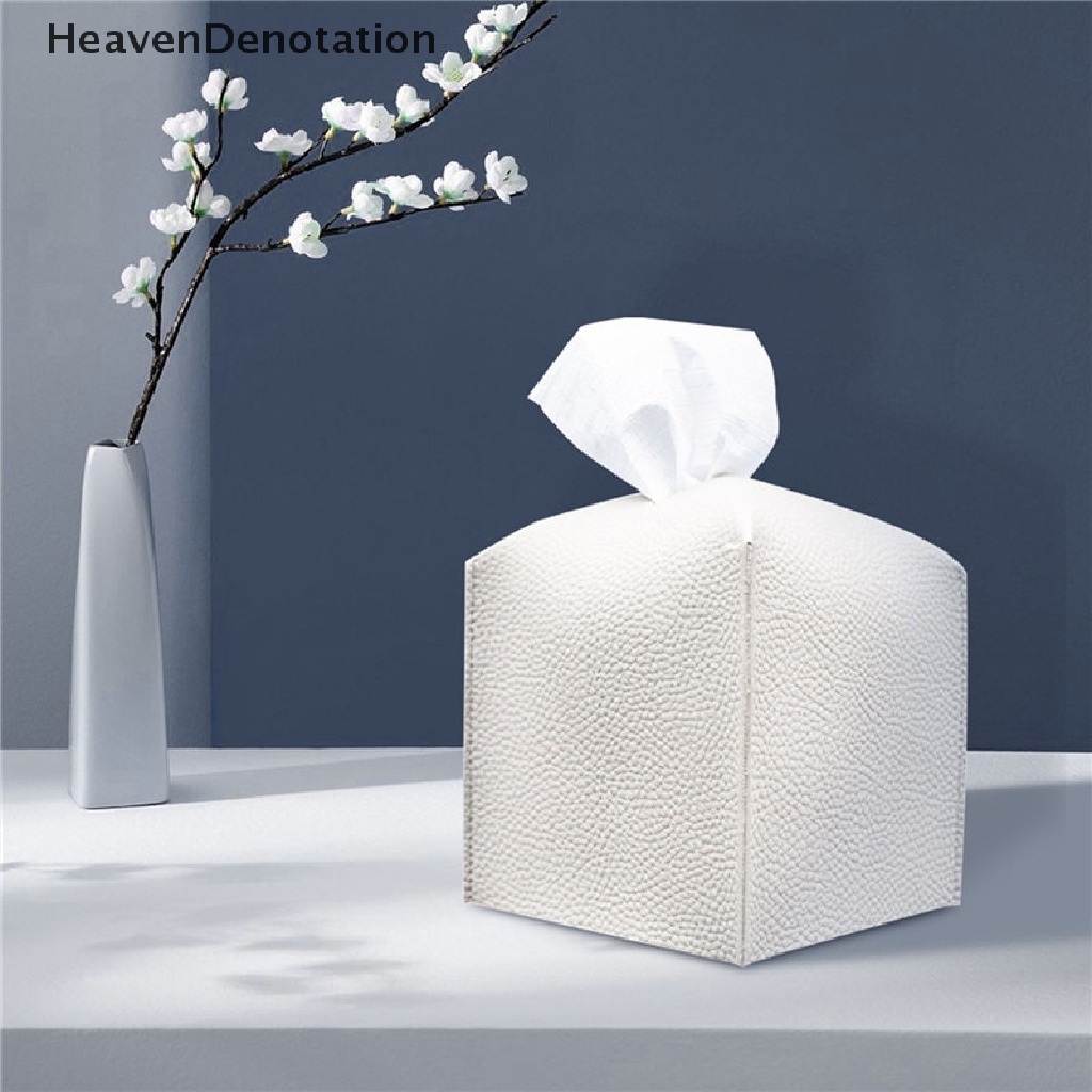 [HeavenDenotation] Kotak Tisu Kulit PU Wadah Tisu Mobil Desktop Napkin Tissue Holder Case Kotak Penyimpanan Dekorasi Ruang Tamu Rumah HDV