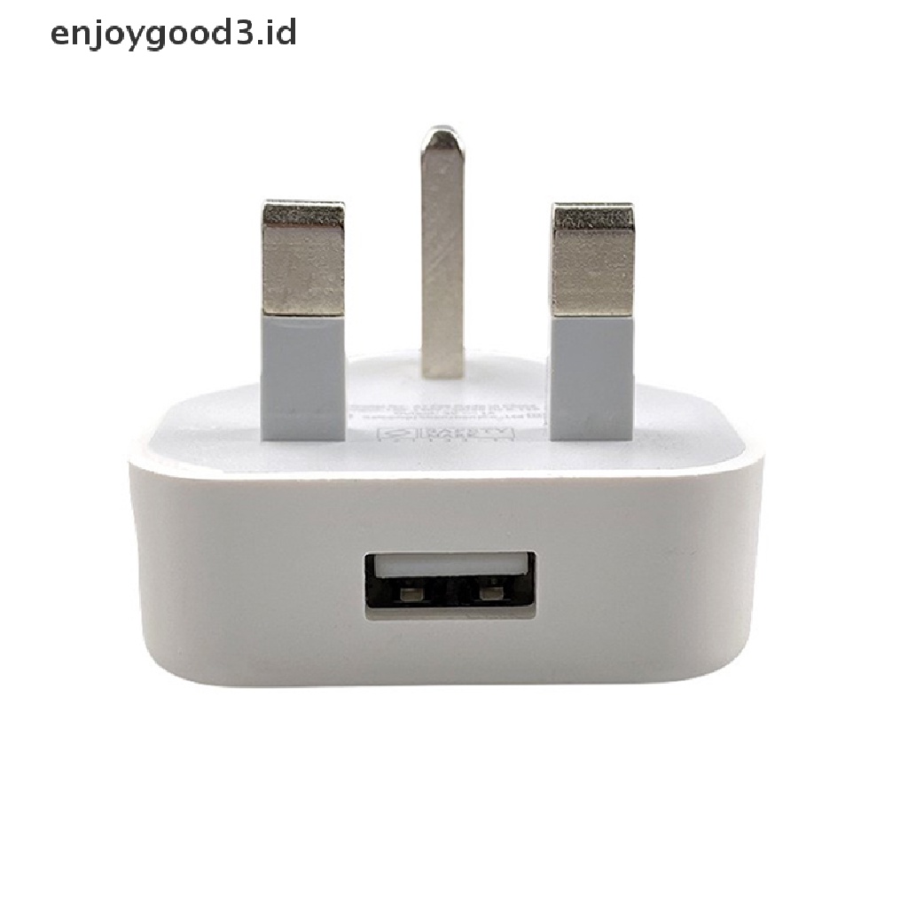 【 Rready Stock 】 Mobile Phone Charger Universal Portable 3 Pin USB Charger UK Plug With 1 USB Ports Travel Charging Device Wall Charger Travel Fast Charging Adapter （ ID ）