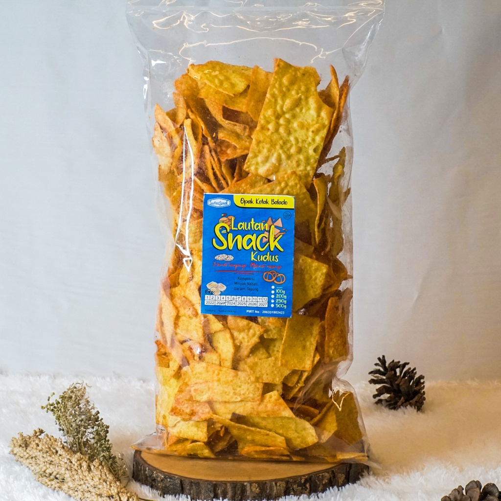 

Lautan Snack | Keripik Opak Kotak balado 250 gram Enak Renyah