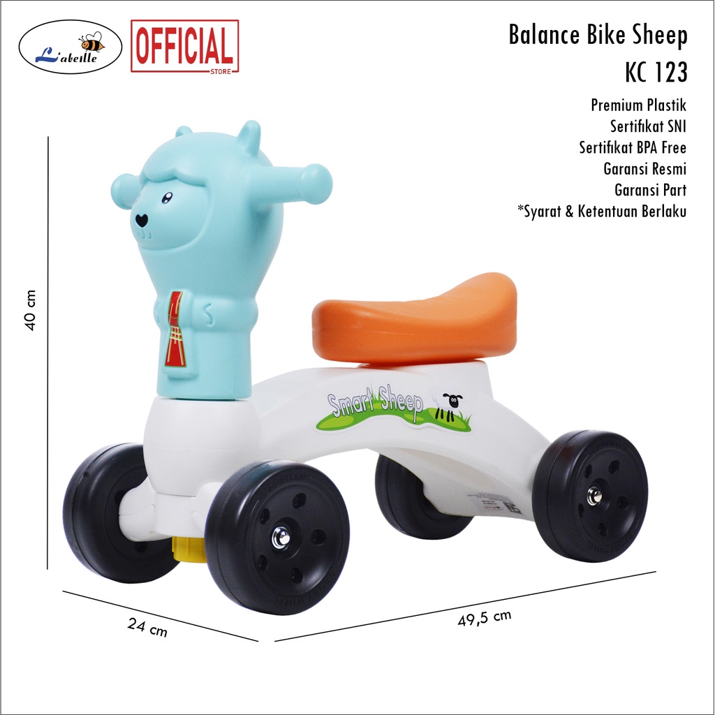 Makassar - Official Labeille KC Balance Bike KC 121 Smart Rabbit / KC 122 Smart Giraffe / KC 123 Smart Sheep