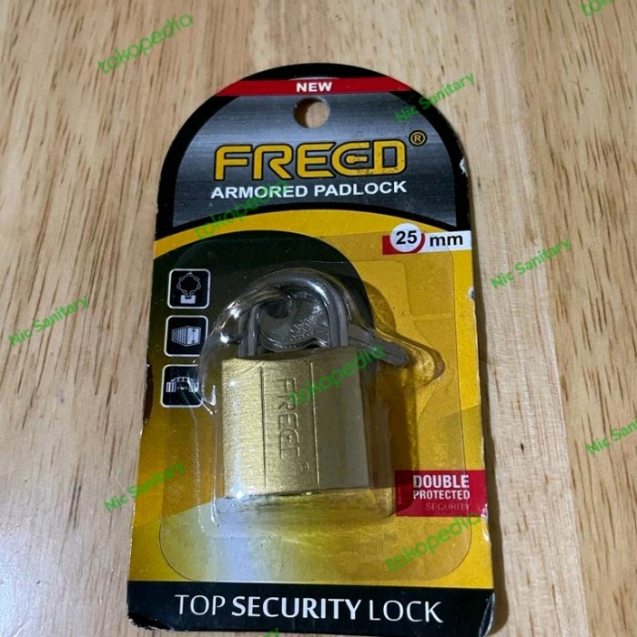 Gembok kuning pres FREED 25 MM gembok koper 25 MM