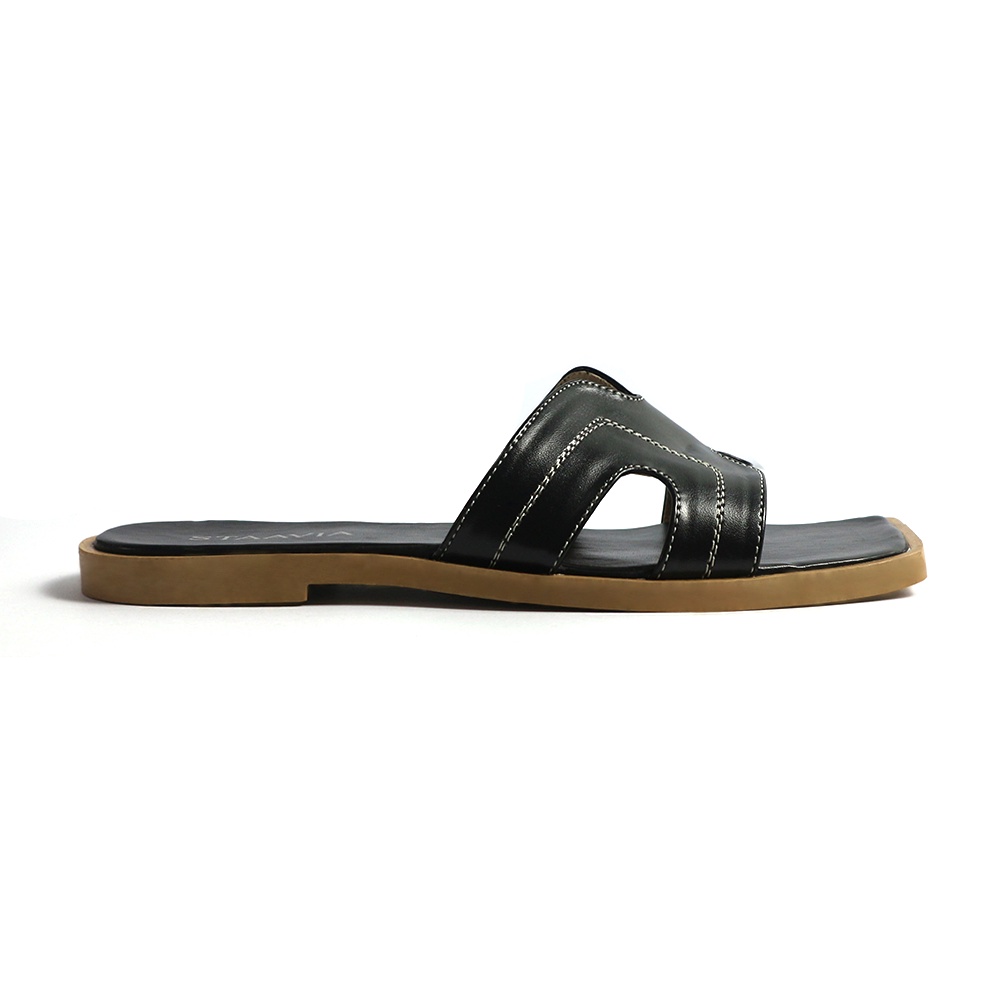 Sandal Flat Wanita Model H Sendal Slop Wanita Terbaru Sandal Slide - Mesha