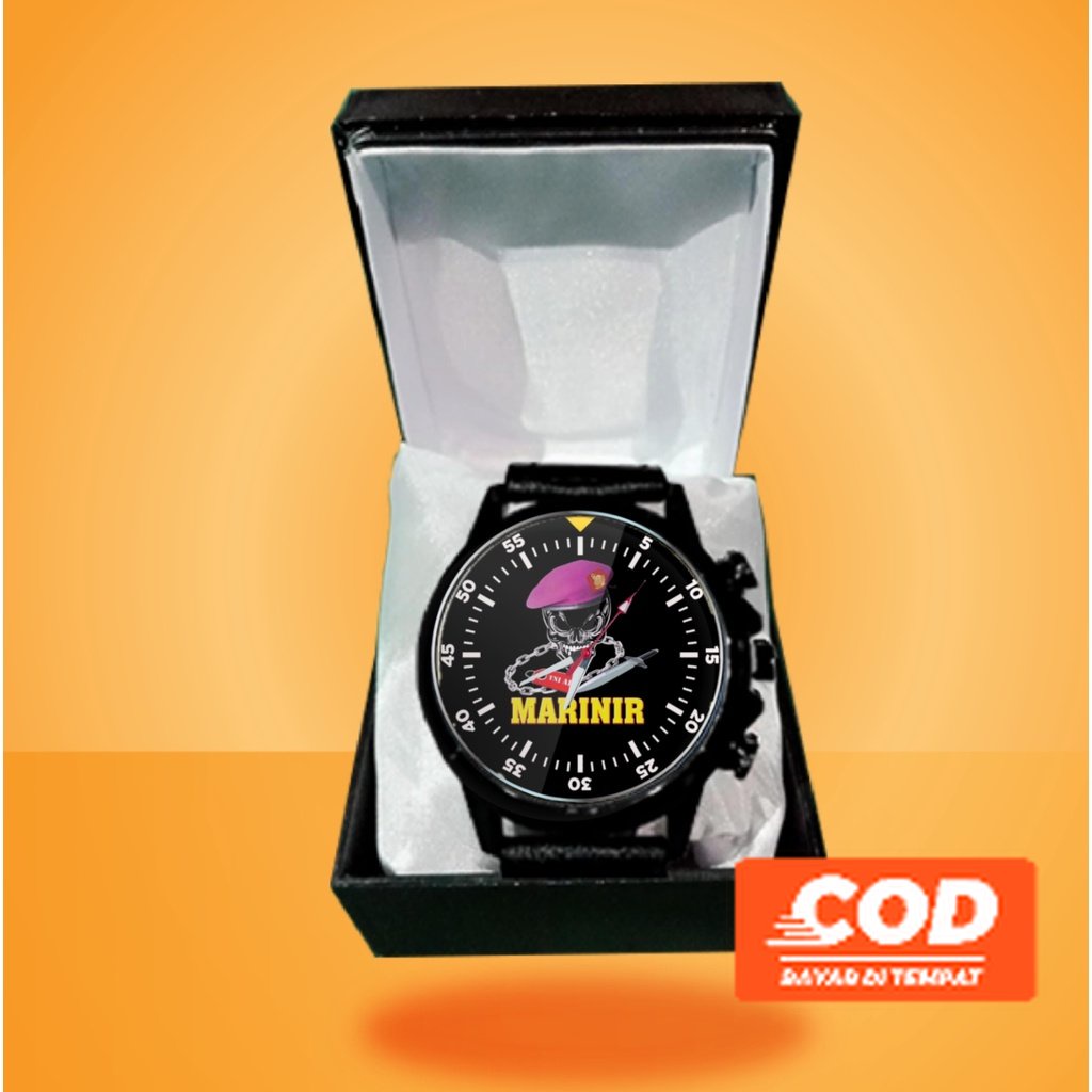 JAM TANGAN CUSTOM TNI AL MARINIR TENGKORAK KEREN TERMURAH 01