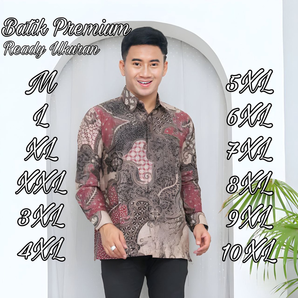 BATIK AWAN STORE BATIK TERBARU BATIK TERLARIS M L XL XXL 3XL 4XL 5XL 6XL 7XL 8XL 9XL 10XL KEMEJA BATIK PRIA LENGAN PANJANG TERBARU BATIK TARO BATIK KEMEJA