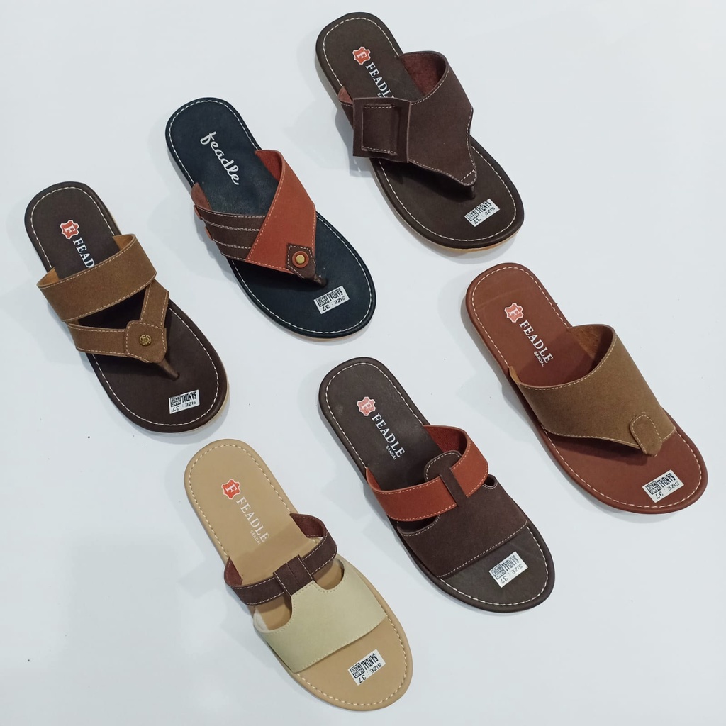 Sandal Wanita Kekinian Sol Karet Mentah Anti Licin