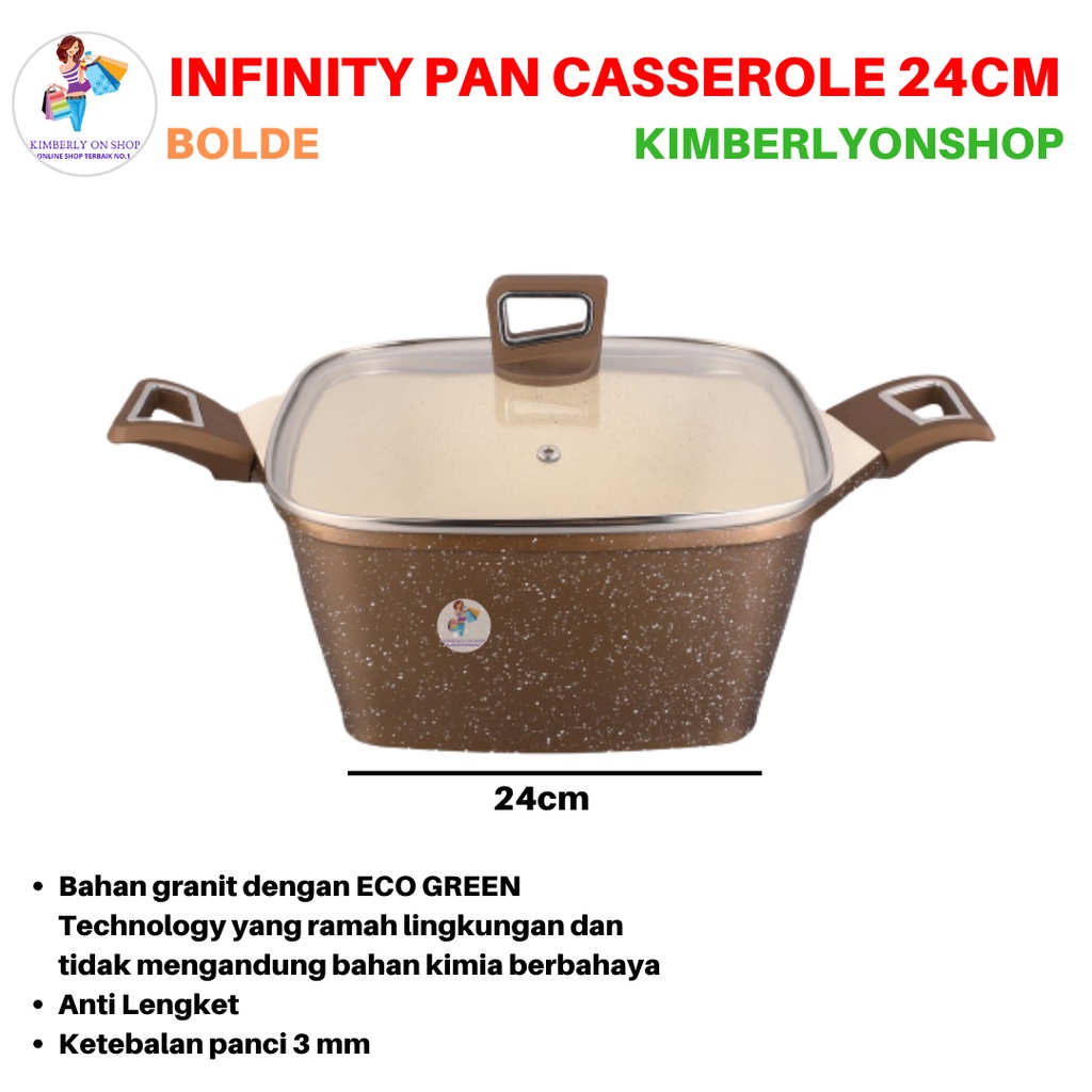 Panci Infinity PAN Gold Casserole 24 cm BOLDe