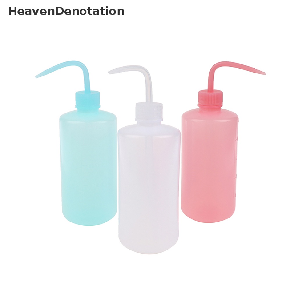 [HeavenDenotation] 1pc 500ml Curved Pot Wash Bersih Sabun Plastik Lab Wash Squeeze Diffuser Botol HDV