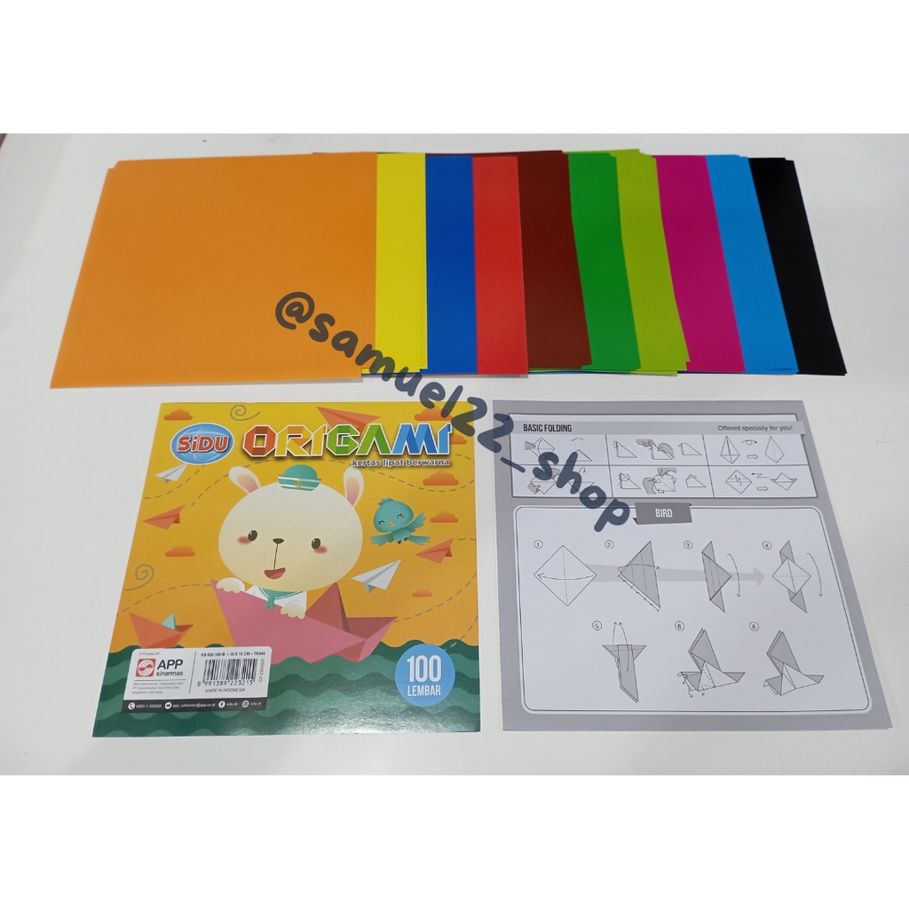 

Kertas Lipat / Kertas Origami Sidu 16 × 16 100 B Isi 100 Lembar
