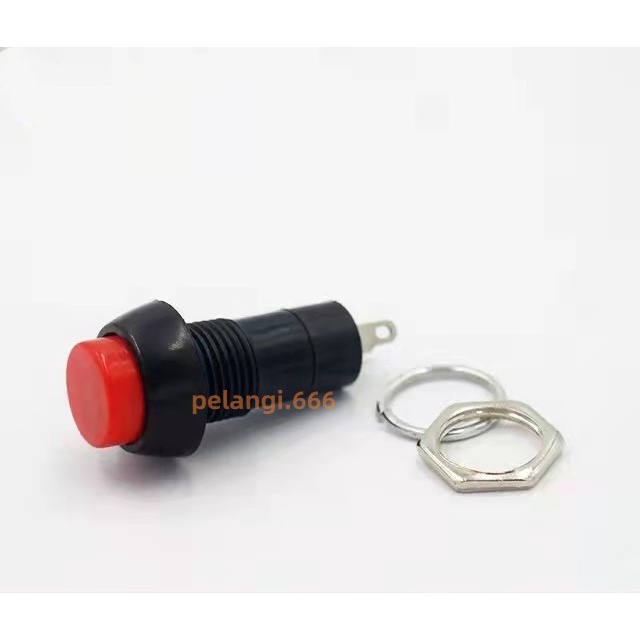 Saklar PUSH ON-OFF Bulat 2 Pin/Kaki Saklar/Rocker Switch PUSH ON-OFF