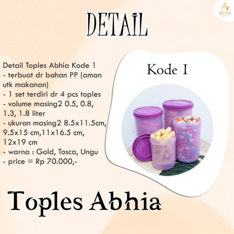 TOPLES IDUL FITRI BY ABHIA (PRE ORDER 25-3 MARET)