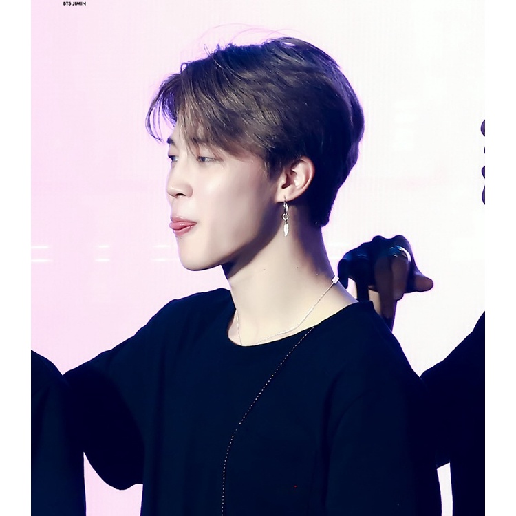 Bts Park Jimin Gaya Yang Sama Anting Daun Kecil Klip Telinga Anting Bahan Titanium Steel