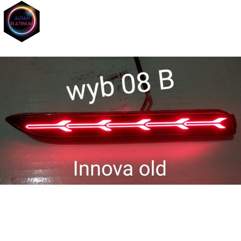 Lampu reflektor bumper belakang model LED Grand Innova 2012-2015.