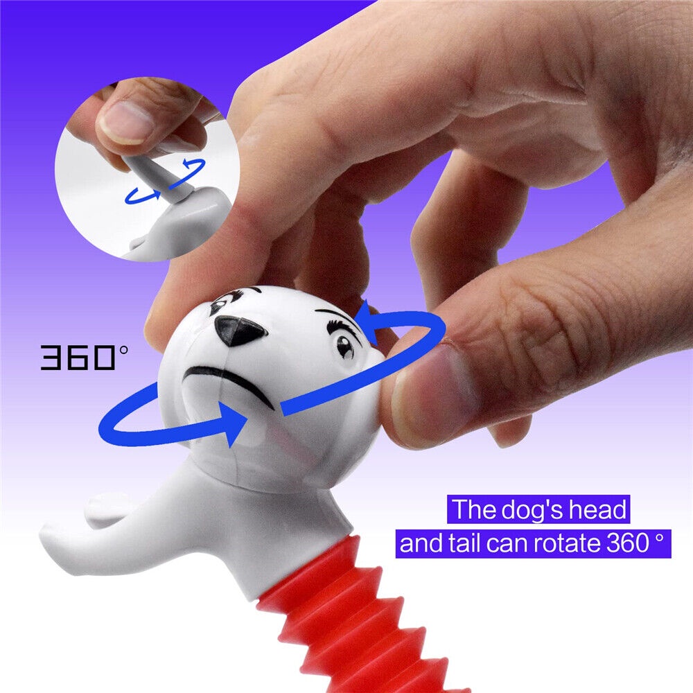 1pcs Spring Dog Pop Tabung Fidget Sensory Tube Autism Sensory Toys Pop Tabung Fidget Toy Untuk Anak-Anak Balita Nikmat Pesta