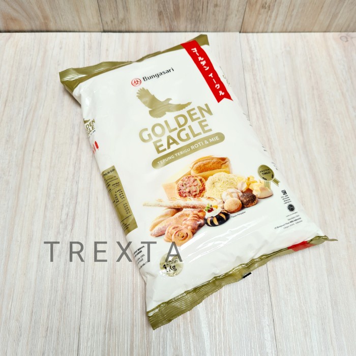 

[Karton] Tepung Terigu Roti Mie Golden Eagle - 1KG [EKSPEDISI]