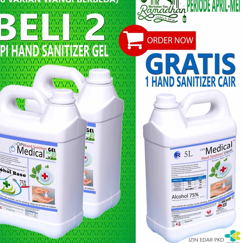 ☢Best Terlaris➳ hand sanitizer 1 Liter dan 5 liter promo beli 2 gel gratis 1 Buah hand sanitizer cair dengan wangi silahkan bisa dipilih Ready Stock